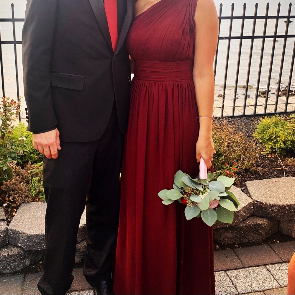 Bill Levkoff One Shoulder Bridesmaid Dress